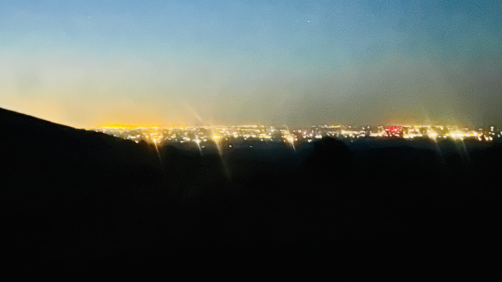 Wenatchee viewed from the mountain on the night we arrived